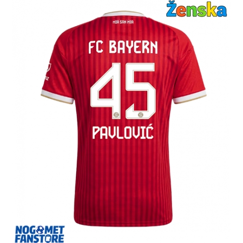 Bayern Munich Aleksandar Pavlovic #45 Domaci Dres za Ženska 2026-27 Kratak Rukav